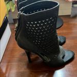 Guess by Marciano Black Cutout Heeled Boots Photo 3