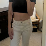 ZARA  Bootcut Jeans White Photo 0