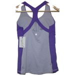 Lululemon Womens Run Fast Track Purple Colorblock Racerback Tank Top Shirt Sz 6 Photo 1