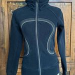 Lululemon Cuddle Up Jacket Black (White Trim) Size 4 Photo 0