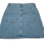Topshop  Womens Jean Skirt Denim Straight Button Fly Pocket Blue‎ Size 4 NWT Photo 1