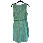 BB Dakota Sleeveless Green and White Striped Button-Down Summer Dress‎ with Tie Belt B43 Photo 1