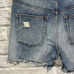 We The Free Jean Shorts 24” Blue Cut Off High Distressed Cotton Denim Jorts Photo 7