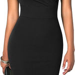 (Size 6) Women's 50s 60s Sleeveless Pleated Ruched Cocktail Midi Pencil Dress (Brand New) Photo 0