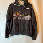 Breckenridge Charcoal Hoodie with Mountain Design Gray Size M Photo 3