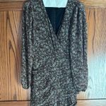 Lush Clothing Lush Floral Black and Brown Long Sleeve Dress Photo 0