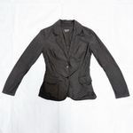 M0851 Brown Deep Purple Lightweight 2 Button Crinkled Short Blazer XS Photo 6