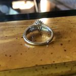 Natural Aquamarine Sterling Silver Halo Ring Size 8 Blue Photo 4