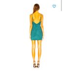superdown NWOT  green/blue Carrie mini dress faux suede large Photo 3