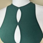 Urban Outfitters Out From Under RIbbed Cut Out Crop Top Size XS/Small Green Photo 2