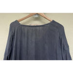 Jen's Pirate Booty Jen’s Pirate Booty Charcoal Gray Caftan Tunic Dress Bohemian Flowy Resort Small Photo 4