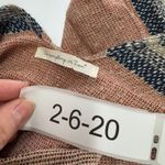 Do Everything In Love  Sweater Women One Size Tan Striped‎ Fringe Anthro Kimono Photo 2