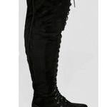 Tall Talk Flat Lace Up Over the Knee Boot Photo 2