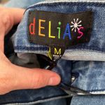 DELIA*S BY DOLLS KILL TOTALLY TRIPPIN FLARED JEANS Y2K SIZE MEDIUM NWT Blue Photo 3