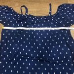Old Navy Off-The-Shoulder Oversized Shift Dress Navy Blue White XS Extra Small Photo 9