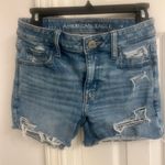 American Eagle  Outfitters Light Blue Ripped Jean Shorts Photo 0