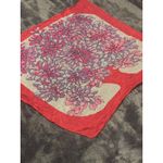 SCARF VINTAGE AUTHENTIC GEOMETRIC ART HOT PINK PURPLE GRAY SILK 30" SQUARE Photo 8