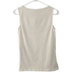 Madewell  Women's Sleeveless Boatneck Side Slit Tee Ivory Cream S Small New Photo 1