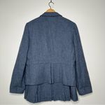 Talbots  Blue Wool Herringbone Skirt Suit Blazer & Skirt Set Size 14 Photo 4