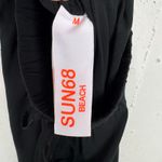 Sun68 Womens Viscose Wide Leg Drawstring Pants Black Relaxed Beach Size Medium Photo 2