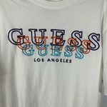 Guess Women’s Basic White Tee Shirt Short Sleeve Embroidered Front S Photo 2