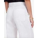 Madewell The Zoe Relaxed Wide Pant in 100% Linen Salt White Minimalist US 0 NWT Photo 4