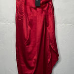 Lulus NEW  One Shoulder Satin Dress Red Size Small Photo 0