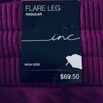 INC X-Small Flare Knit Sweater Pants Pockets Stretch Autumn Berry Magenta New Photo 3