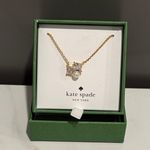 Kate Spade  Victoria Cluster Pendant Gold Necklace  Pearl Accents New Size 16” Photo 4