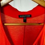 Eileen Fisher Lightweight Jersey Stretch Drape V Neck Dress in Flame Size Large Photo 7