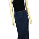 Cap Ferrat long denim skirt with zipper slit closing size 13 Blue Photo 0