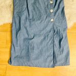 Topshop Pinstripe Denim Wrap Dress 12 Photo 14