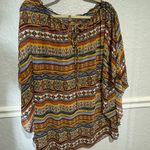 New Womens Tunic Top Shirt Multicolor Yellow Orange Black Photo 0