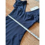 Ever Pretty NWT Ever-Pretty Women's Dress Double V Neck A Line Ruffle Hem Backless Blue L Photo 7