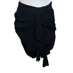 Lovers + Friends  Dylane Mini Skirt Black Ruched Overlay Knot Details Size XL Photo 2