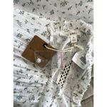 Blu Pepper NWT  Ditsy White Floral Balloon Sleeve Top Small CottageCore ruffle Photo 5