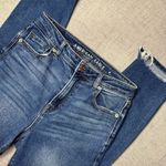 American Eagle High Rise Mom Jeans Distressed Stretch Blue Size 4 Photo 5