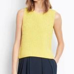 Vince  sweater top medium Yellow Knit Tank top shirt chunky Photo 1