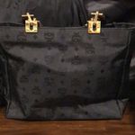 MCM  Black and Gold Monogram Shoulder Bag with Top Zipper Closure Made In Germany Photo 10
