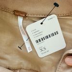 Free People  Ari Faux Suede Long Shirt Dress Gold Button Front Flare Sleeve Sz XS Photo 5