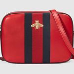 Gucci  Webby Bee Crossbody Camera Bag - Red/Navy Photo 0