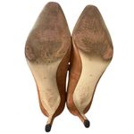 Calvin Klein Suede Block Heel Squared Toe Pumps Heels Brown Women's Size 8M 3" Photo 2