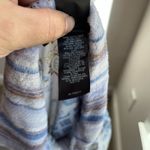 Bisou Bisou Y2K Paisley Blue Mixed Media Ruffled Hippie Vintage Button Down Blouse Sz L Photo 3