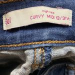 SO  womens high rise curvy midi destress jeans shorts size 13 Photo 2