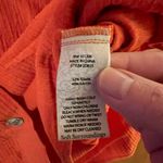 Soft Surroundings  Top Talia Crinkle Gauze Orange Button Front Blouse NWT Small Photo 5