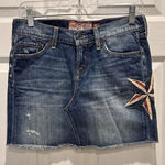 Lucky Brand Legend Americana Stat Blossom Mini Skirt 0/25 Festival Summer Boho Photo 0