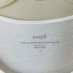 Pure Jill Sz S Oversized Scoop Neck Elliptical Tee Shirt Pullover Blouse Tunic White Photo 3