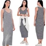 Everlane Striped Navy White Racerback Nidi Tank Dress Sz L 100% Cotton Nautical Photo 2