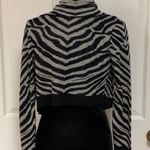 Say What? black/gray crop animal pattern cardigan sweater. Size medium Photo 2