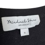 Michael Stars Leather Mix Long Sleeve A line Mini Dress In Black Size S Photo 7